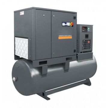 Compresor de aer profesional cu surub - 15 kW, 1600 L/min, 13 bari - Rezervor 500 Litri - WLT-15/500-P-COMBO-13bar