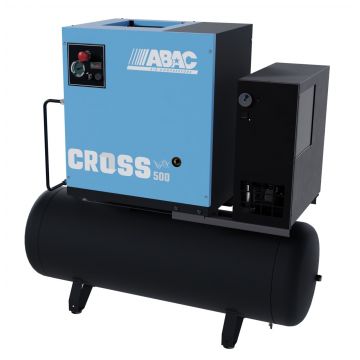 Compresor de aer profesional cu surub, cu uscator - 4 kW, 500 L/min, 10 bari - Rezervor 200 Litri - ABAC-CROSS-IVR-500E-10-400/50-200